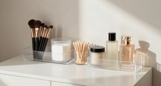 calm organized vanity space