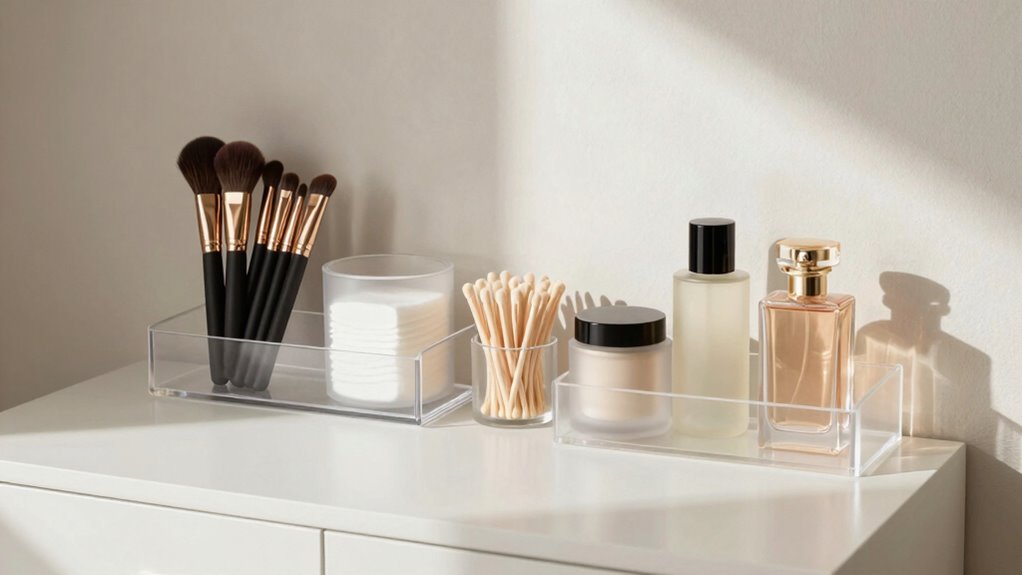 calm organized vanity space