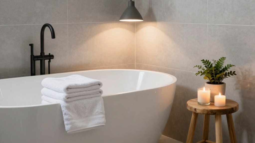 create spa like bathroom ambiance