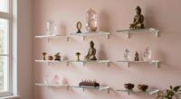 elegant crystal shelf organization