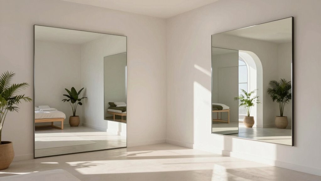 mirror placement enhances natural brightness