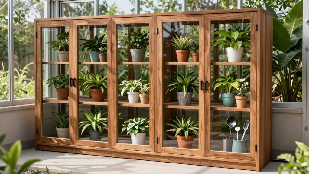organized functional greenhouse storage