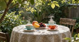 outdoor breakfast mood enhancer