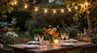 outdoor dinner lighting ambiance