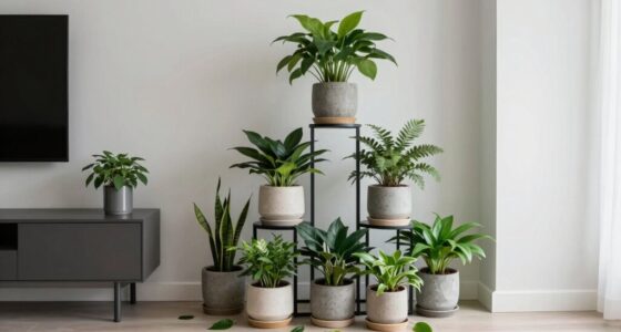 overcrowded plant arrangement