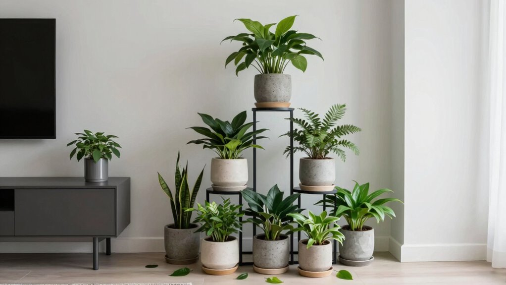overcrowded plant arrangement
