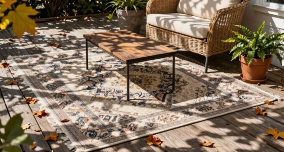 proper outdoor rug placement