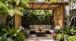 stylish small garden shading
