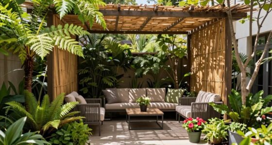 stylish small garden shading